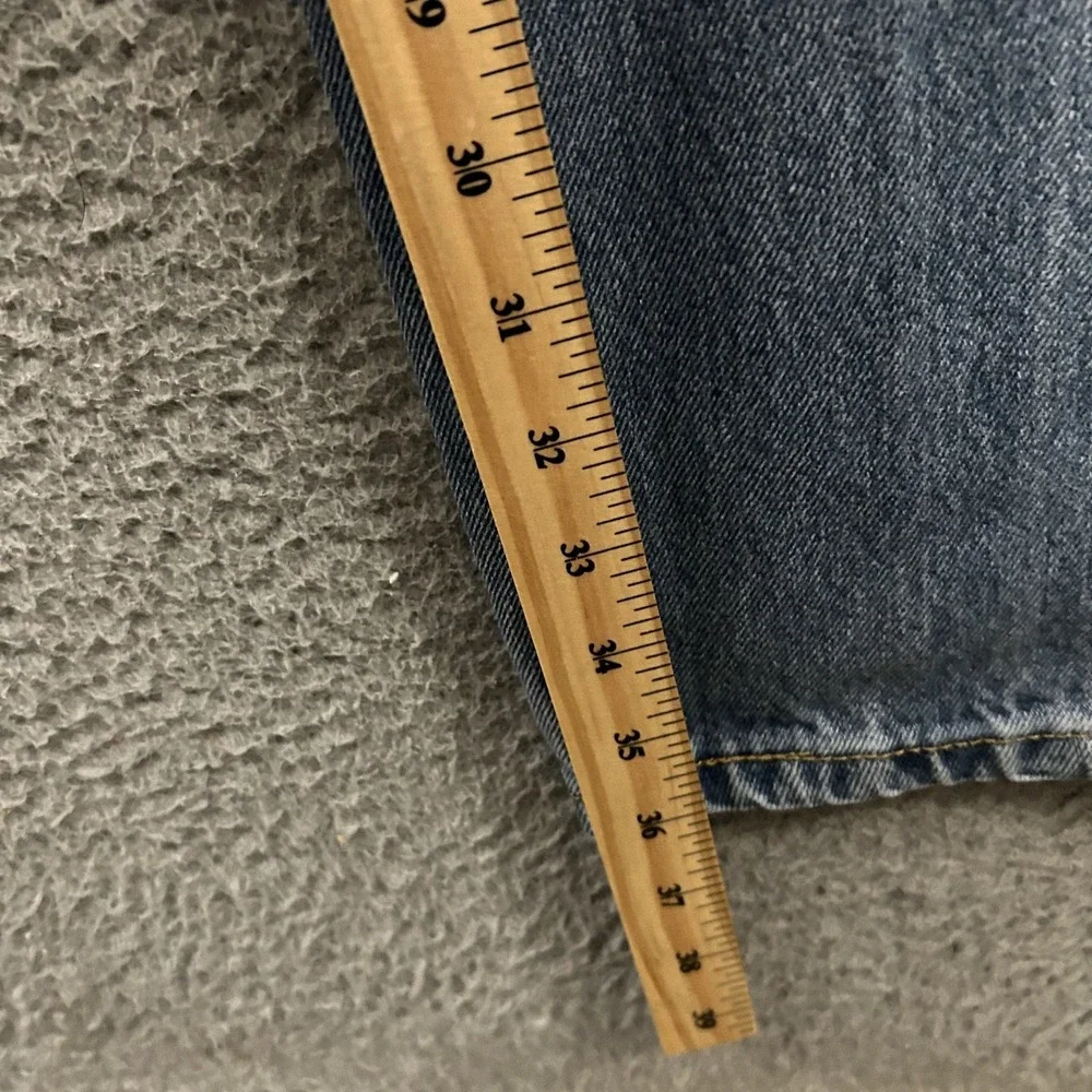 Levis Jeans Mens 32x36 Blue Denim 550 Relaxed Fit American Work Wear Light Wash - Picture 5 of 11